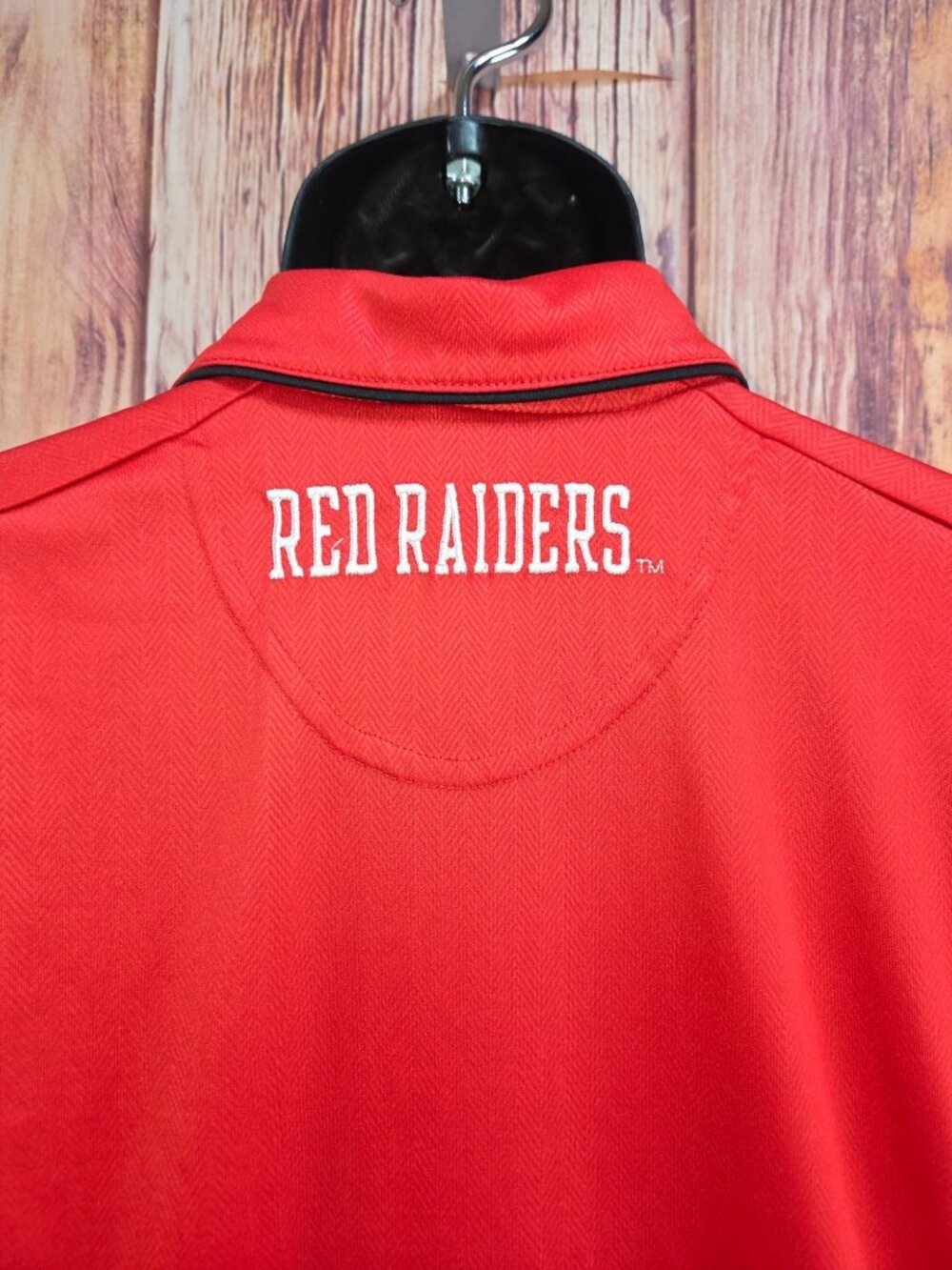 Champion Texas Tech Red Raiders Red Polo Shirt Mens Small Athleticwear - Picture 5 of 9